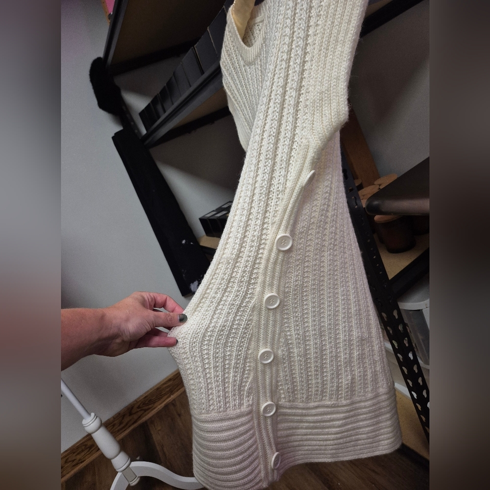 Ivory Knit Button-Detail Top - Picture 2 of 3